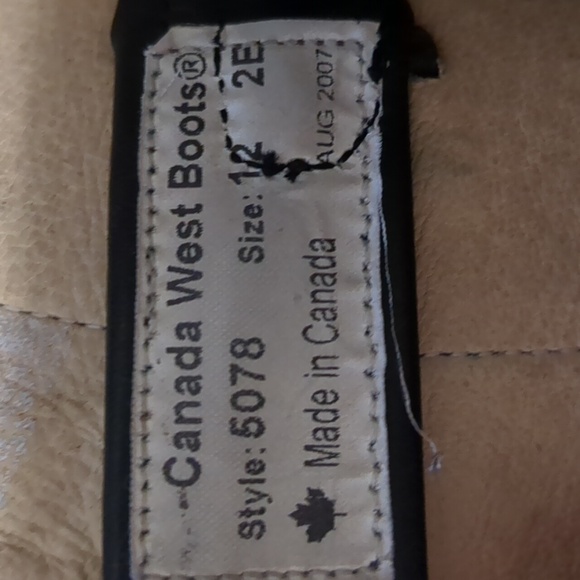 Canada West Men’s Bikers Boots – Black Loggertan 5078 - 12 EE - Picture 4 of 13